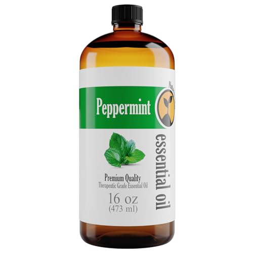 Natures-Star 16oz Peppermint Essential Oil (16 Ounce Total), Therapeutic Grade, Peppermint Oil for Diffuser, Candle Making, Aromatherapy