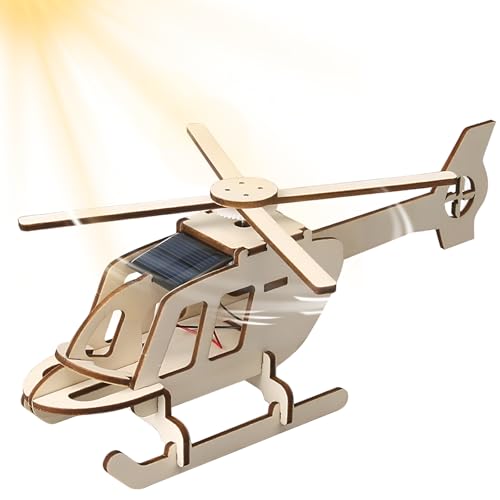 Kit de Construction d'avion en Bois Solaire 3D - Jouet éducatif Scientifique STEM - Cadeau Scientifique pour garçons/Filles de 8 9 10+ Ans - Projet de modélisme créatif - Inspirer la créativité