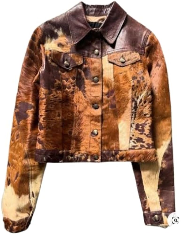 Womens : Vintage Cow Skin Real Leather Jacket : Western Style