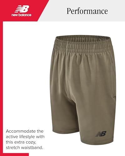 Image of New Balance Boys Shorts Set - 2 Piece Active Performance Athletic Shirt and Basketball Gym Shorts with Pockets