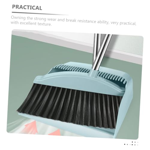 MUCKLILY 1Satz Kehrschaufel mit Langem Griff Besen und Kehrschaufel für Effektive Zimmerreinigung Abnehmbar und Klappbar für Innen und Außenbereiche Sanftem – Bild 7