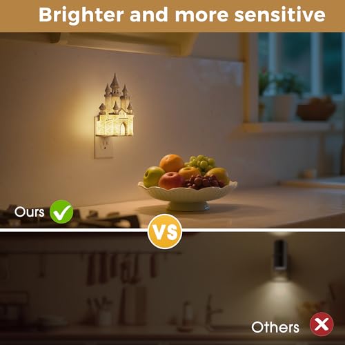 Image of L LOHAS LED 3D Castle Night Lights Plug into Wall, Night Light for Kids