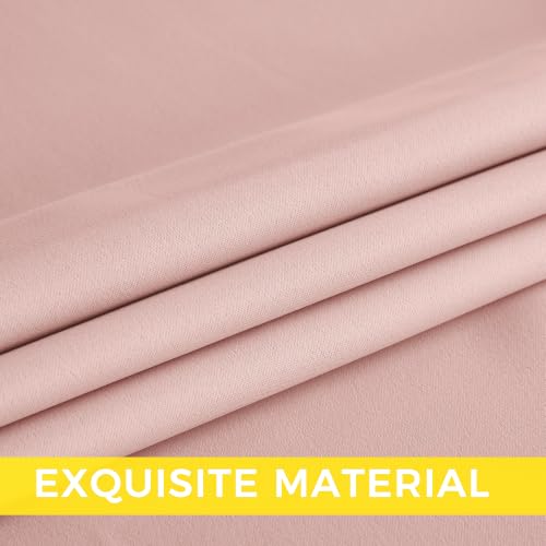 Image of NICETOWN Blush Pink Room Darkening Curtains 84 Inches Long 2 Panels | For Girls Room, For Bedroom, Thermal Insulated, Blackout Drapes, Grommet, Noise Reducing, W40 inch x L84 inch