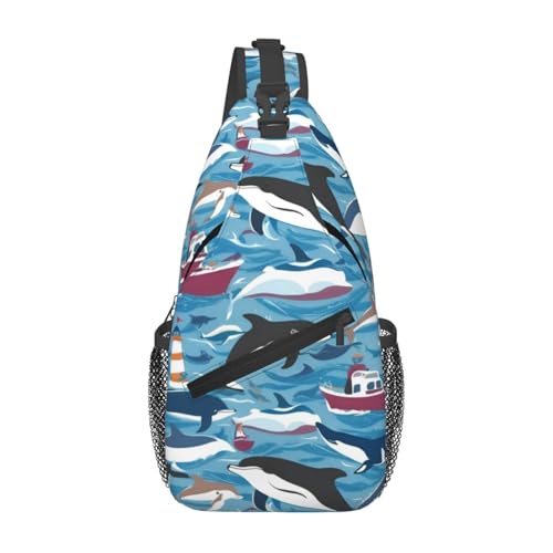 Mochila tipo bandolera con diseño de ballena