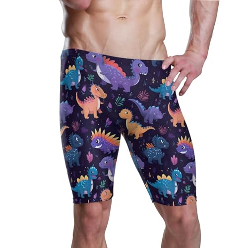 Cute Dinosaur Dino Animal Men's Swim Jammers Swimsuit M B0401284