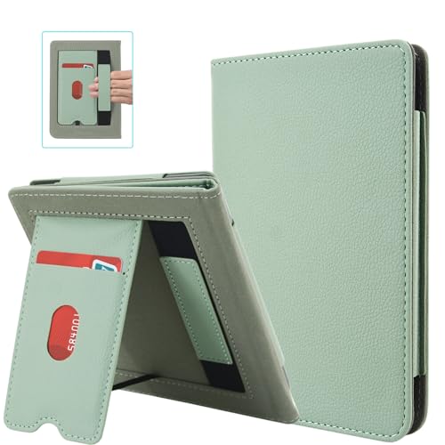 DMLuna Funda para Kobo Clara BW (modelo N365)/Kobo Clara Color (modelo N367) versión 2024 de 6 pulgadas, soporte manos libres, funda de piel de primera calidad con apagado y encendido automático