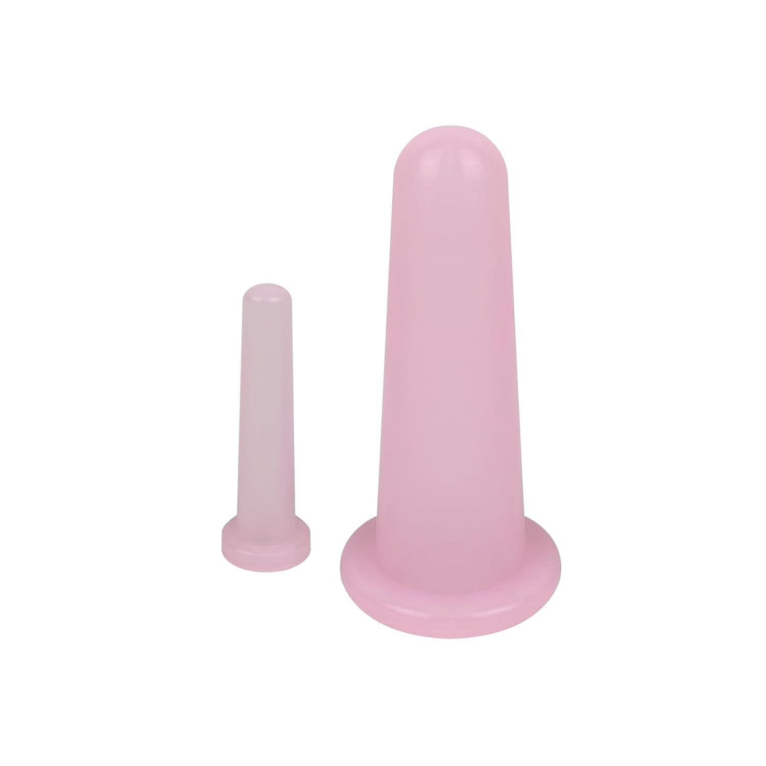 2 Pcs Facial Cupping Set, Silicone Cupping Set, Massage Cupping for Face, Body, Eye, Anti-Aging, Facial Care (Pink)