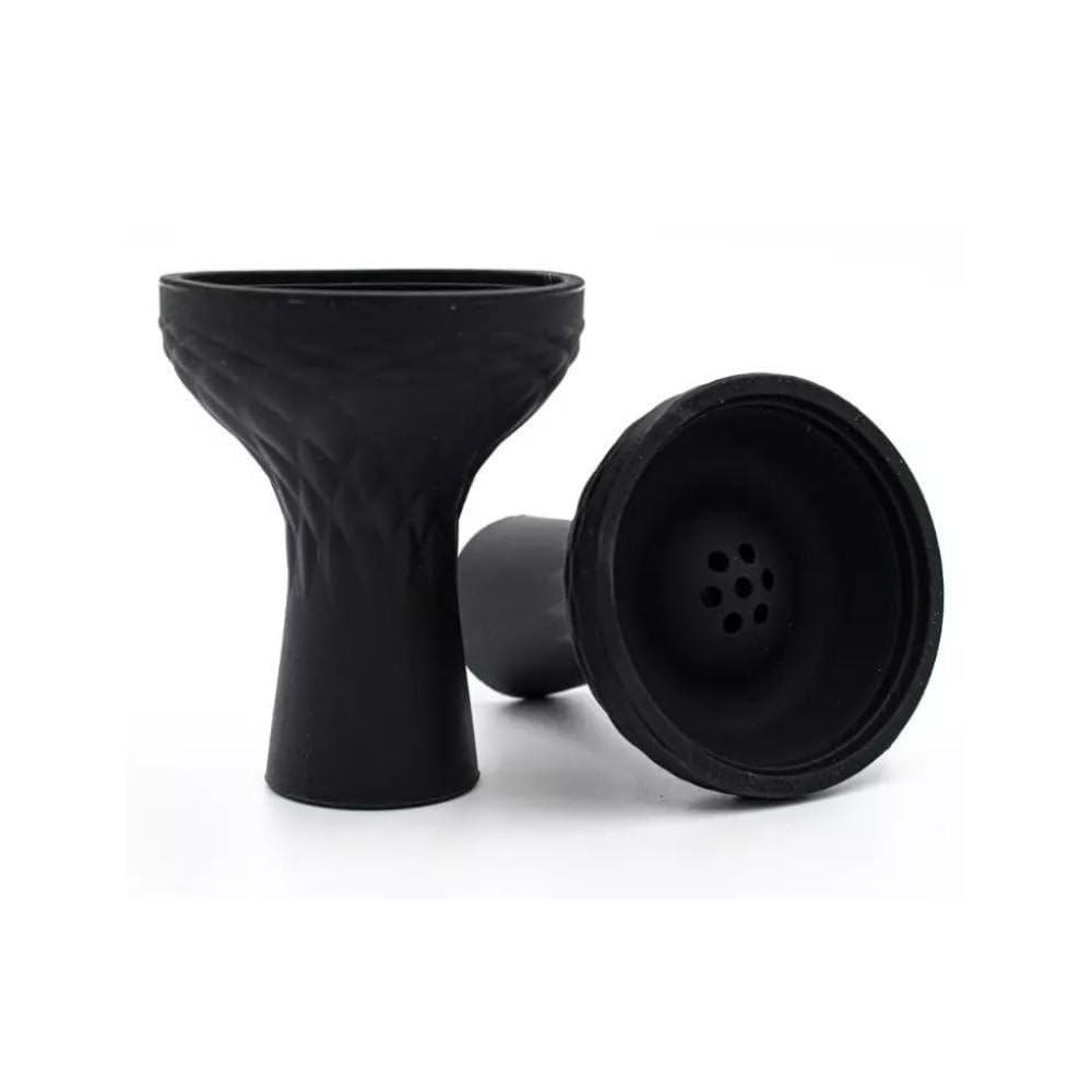 CYRIL Silicone Hookah Bowl Classic Large 4 5-inch Diameter Black Color Heat-Resistant Easy to Clean Universal Fit for