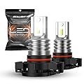 SEALIGHT Upgrade 5202 5201 LED Fog Light Bulbs, 1:1 Size Halogen Replacement Bulb, Plug and PLAY, 400% Super Brightness 6500k White PS19W PS24W Fog Lights Bulb for Car, Pack of 2