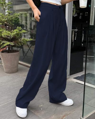 Image of KOTTY Womens Solid Stylish Maritime Blue Pant