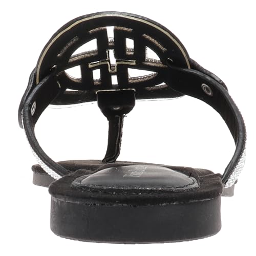 Image of Pierre Dumas Women's Medallion Vegan Slide Thong Flip Flop Flat Sandal