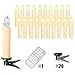 Produktbild OZAVO 20 Set LED Kerzen mit Fernbedienung Weihnachtskerzen Kabellos Warmweiss, Christbaumkerzen Kabellos Kerzenlichter