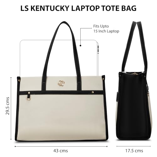 Image of Lavie Signature Women's Kentucky Colourblock Tote Laptop Bag | Tote Laptop Bag for Work | Ladies Purse | Stylish Shoulder Bag | Gift for Women