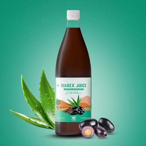 Image of Dr. Vaidya's Diabex Juice for Diabetic Care | Ayurvedic Diabetes Juice with Karela, Jamun & Neem | Helps Manage Blood Sugar Levels | No Added Sugar or Artificial Flavours | 950ml (Pack Of 2)