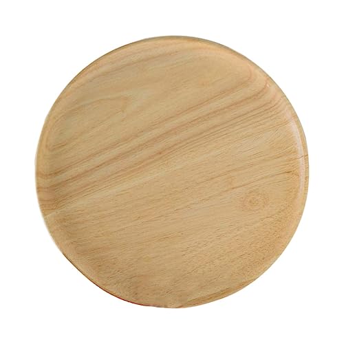 PRETYZOOM Solid Wood Barbecue Tray Snack Tray Food Platter Wooden Dishware Service Plate Large