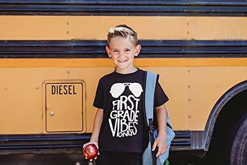 Image of Unique Baby Boys 1st Grade Vibes Only Back to School T Shirt