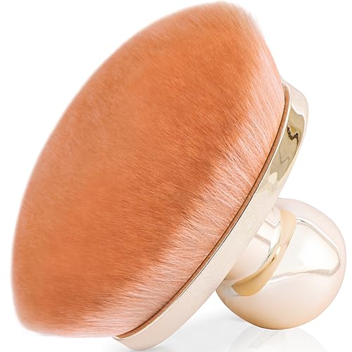 Extra Large Body Makeup Brush for Self Tanner – 115mm Wide Oval Kabuki Body Brush for Bronzer Blend & Blur, Vegan Fiber Self Tanning Brush for Legs & Body with Drawstring Bag by Yoseng