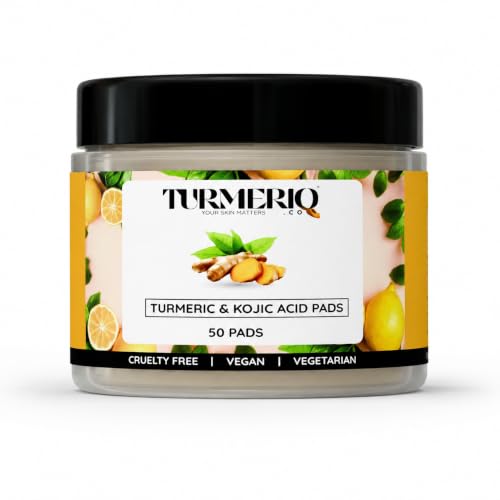 Image of Turmeric & Kojic Acid Face Pads | Exfoliating Skincare for Brightening, Dark Spots & Acne | Deep Clean Formula for Women & Men | Suitable for All Skin Types | 50 Pads