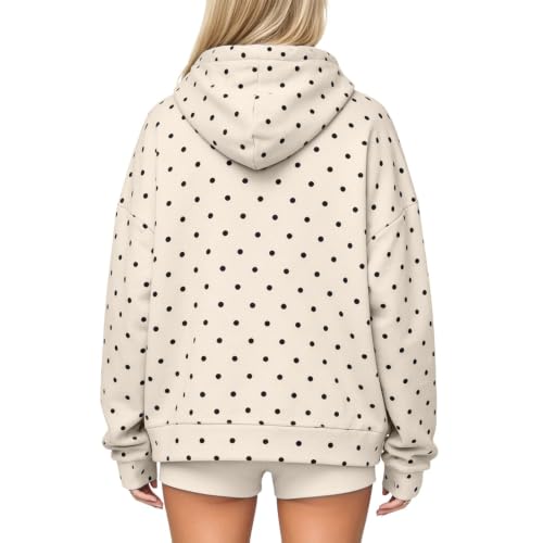 Polka Dot Sweatshirt Women Crew Neck Oversized Hoodie Pullover Fall Hoodies - image 5