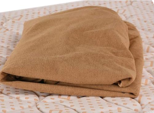 Image of Waterproof Mattress Protector Single Size 72x42 - Waterproof Terry Cotton Mattress Protector /Bed Cover Single Size Bed - Beige Color - Water Proof Mattress Protector for Kids Urine