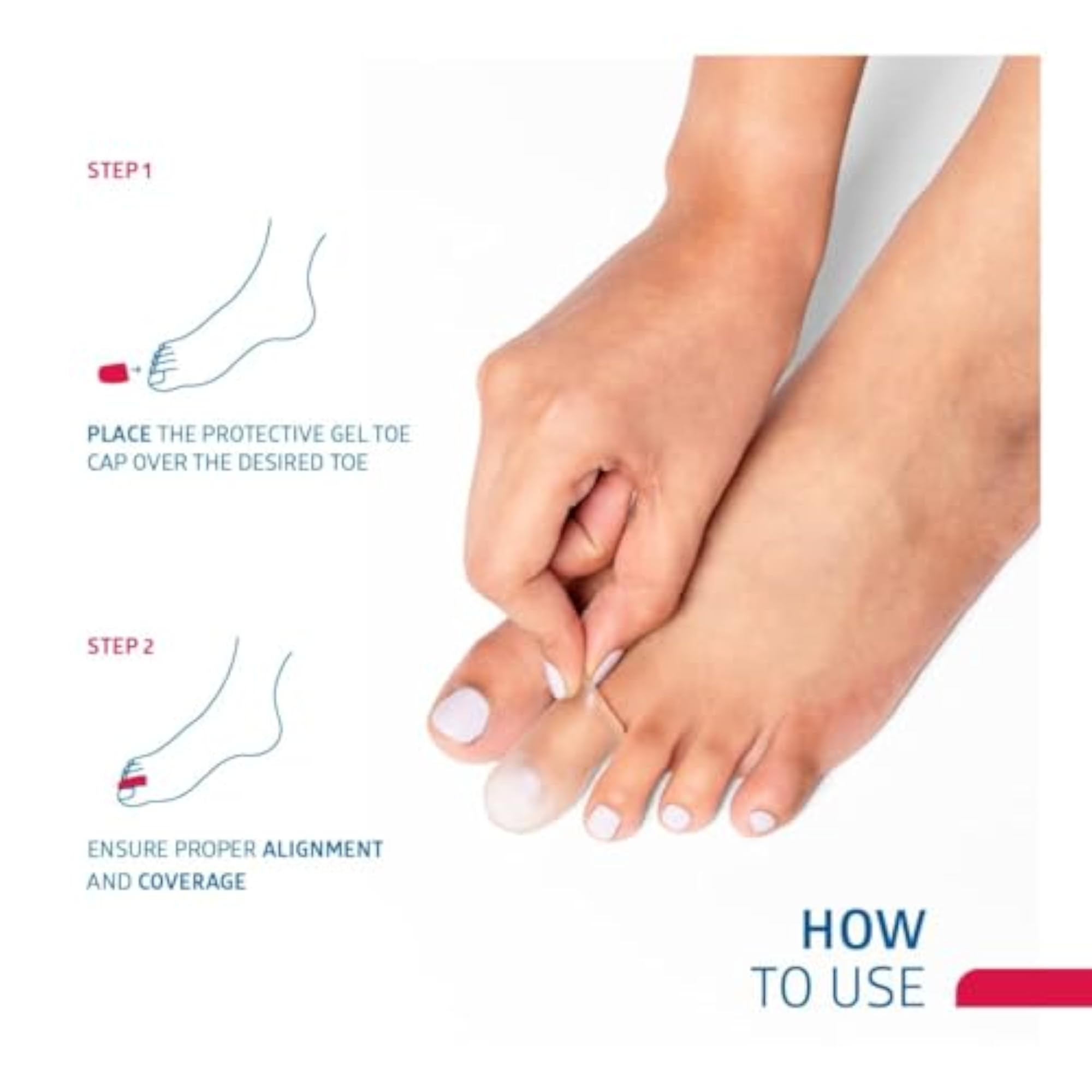 New Elastic Gel Toe Cap Soft Moisturizing Gel Protects Toes