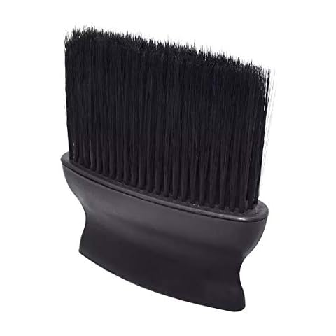 IKAAR Friseur Nackenpinsel Friseur Nacken Bürste Barbier Haarpinsel Soft Barber Reinigung Haarbürste Friseurpinsel Schwarz Cover