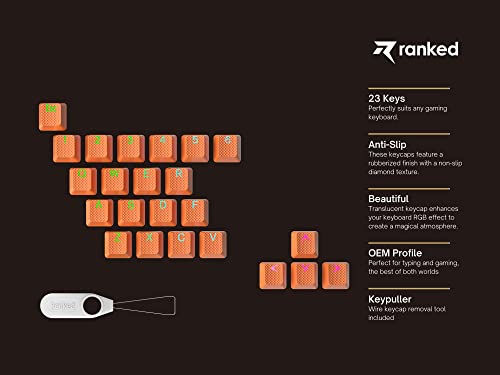 Ranked Rubber Keycap Set, Orange, 23 Keys - Image 2