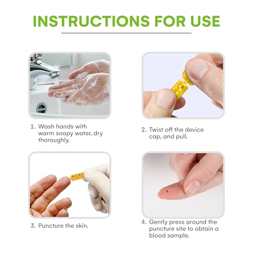 Care Touch CTLAN30032 Lancets For Diabetes Testing - 30 Gauge Diabetic Lancets For Blood Testing And Glucose Testing thumb #3