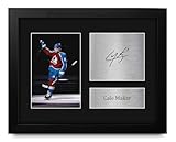 HWC Trading Cale Makar Colorado Avalanche Gifts Printed Signed Autograph Picture for Ice Hockey Fans - US Letter Framed