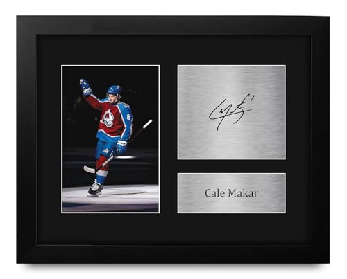 HWC Trading Cale Makar Colorado Avalanche Gifts Printed Signed Autograph Picture for Ice Hockey Fans - US Letter Framed