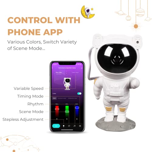 Star Projector, Galaxy Projector With 360° Rotation And Timer Function - Ideal For Kids Room, Bedroom, And Home Decor - Perfect Gifts For Birthday, Easter, Or Any Holiday (App Version) #TOP1