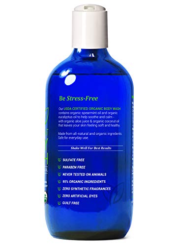 Certified-Organic-Spearmint-Eucalyptus-Body-Wash-by-Be-One-Paraben-Sulfate-Free-Vegan-All-Natural-Eczema-Sensitive-Skin-For-Men-Women-MADE-IN-USA
