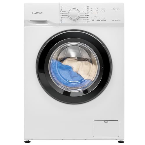 Bomann® Waschmaschine 6kg | max. 1000 U/Min. | 5 Jahre Motor-Garantie | bürstenloser DC-Motor: effizient, leise und langlebig | Temperatur bis zu 90°C | 16 Programme | Washing Machine | WA 7161