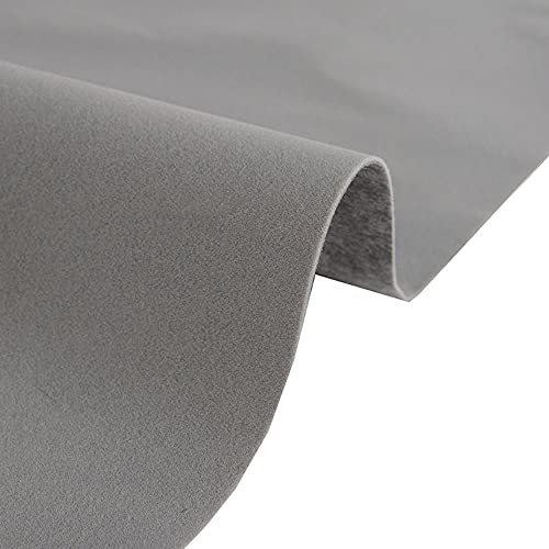14.5"X78.7" Self Adhesive Velvet Drawer Liner Roll Felt Fabric Velvet Flocking Liner For Jewelry Drawer Box Shelf Crafts (Grey) #TOP2