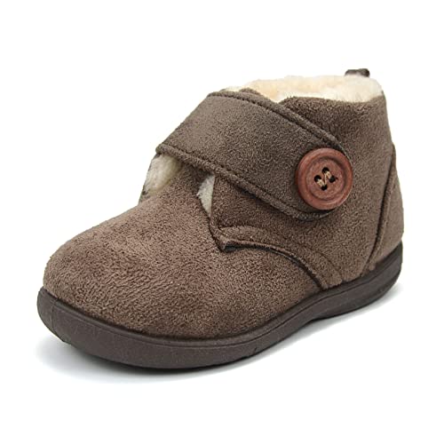 OAISNIT Baby Boy Girl Snow Boots Toddler Warm Winter Booties Anti-slip Lightweight Plush Outdoor Shoes for First Walkers 6 12 18 24 Months