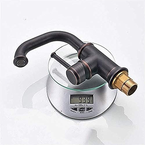 Robinet de salle de bain noir mitigeur eau chaude et froide - 4