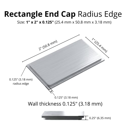 Tapas rectangulares de aluminio de 1x2 para sellar postes de valla y evitar óxido 5