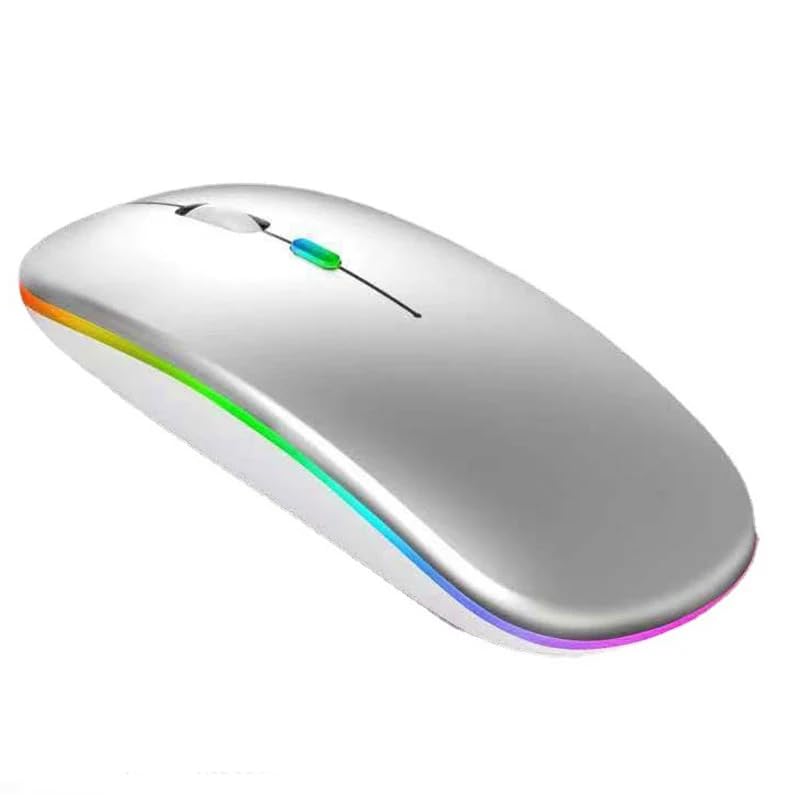 Souris Bluetooth 5.2 et rechargeable Elementkey IMX9 - Souris sans fil 1600 DPI RGB