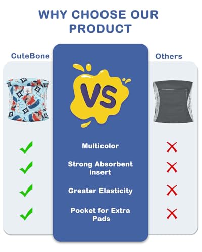 Image of CuteBone Dog Diapers Male 4 Pack Puppy Wraps Reusable Doggie Belly Bands for Male Dogs Small Medium Large