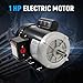 mitoharet 1 HP Electric Motor 1725RPM 115V/230V 13.6/6.8A 56 Frame CW/CCW for Agricultural Equipment Farm Duty Single Phase Motor