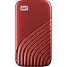 WD My Passport SSD 2 TB mobiler SSD Speicher (NVMe-Technologie, USB-C und USB 3.2 Gen-2 kompatibel, Lesen 1050 MB/s, Schreiben 1000 MB/s) Rot