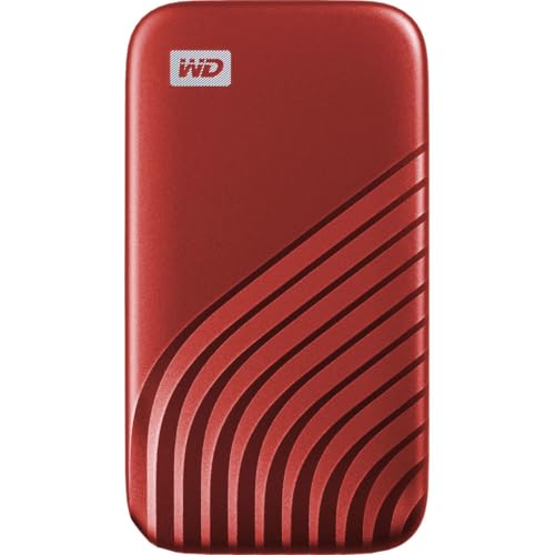 Image of Western Digital 2TB My Passport SSD Portable External Solid State Drive, Red, Sturdy and Blazing Fast, Password Protection with Hardware Encryption - WDBAGF0020BRD-WESN