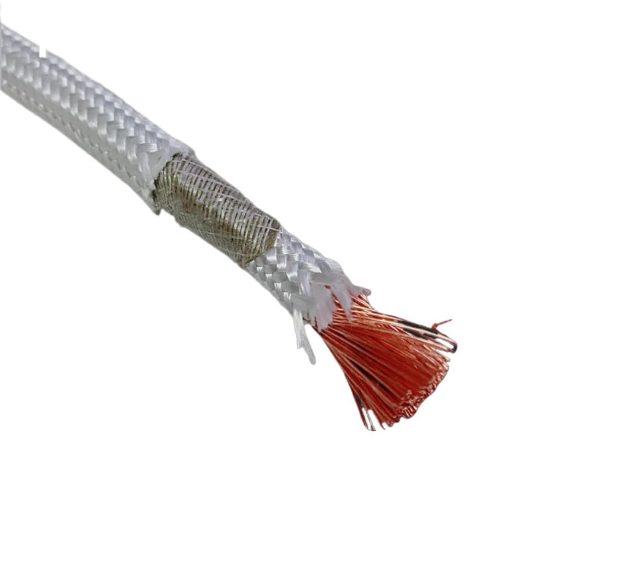 Przewód wysokotemperaturowy, elektromagnetyczny drut grzewczy wysokotemperaturowy, pleciony z miki, miedź niklowana 6-20 AWG (1 METER PRICE-35MM)