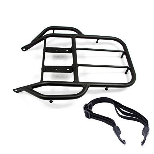 Hunter-Bike Motorcycle Rear Luggage Rack with 1 pc Motorcycle Helmet Strap For Honda XR250 XR400 1996-2004(Black)