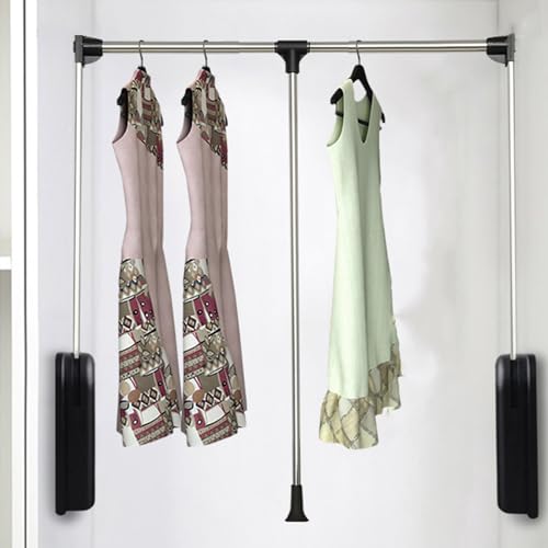 Tringle télescopique réglable de 83 à 115 cm pour dressing - 8