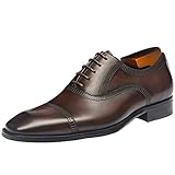 [フォクスセンス] ビジネスシューズ 革靴 メンズ 本革 ドレスシューズ ストレートチップ 最高級イタリア産の天然牛革 紳士靴 内羽根 メンズ 通勤 カジュアル フォーマル ダークブラウン 26.5 cm A21-301-22