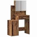 【Vient avec un miroir :】 Une fonction importante de cette coiffeuse, le miroir plat est pratique et ajoute une belle touche décorative. Idéal pour checker ton look quand tu te prépares, il complète le charme de la pièce.