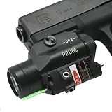 HiLight Tactical LED Flashlight and Green Laser Combo by for Pistols (W/Green Laser)