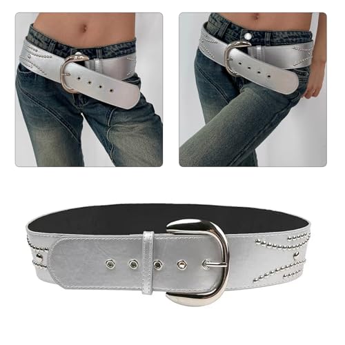 Cool Cowgirl Waist Chain Casual Belt Studded Waist Ceinture Wide Lady Belt Studded Simple Easy Belt2