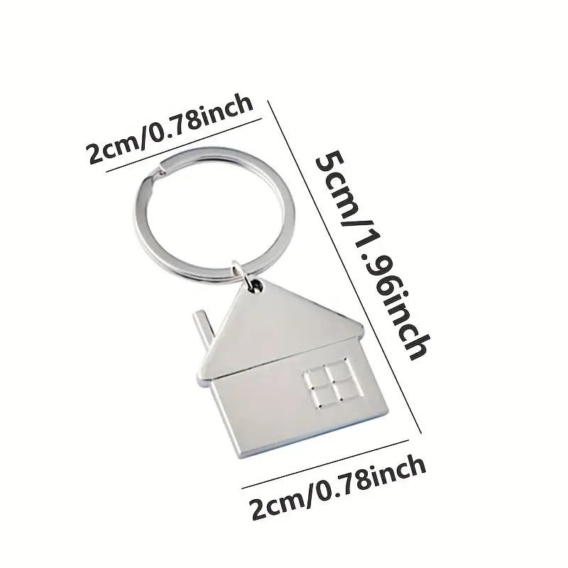 Llavero metálico en forma de Casa, Key Chain Home, 1 Unidad - imagen 4